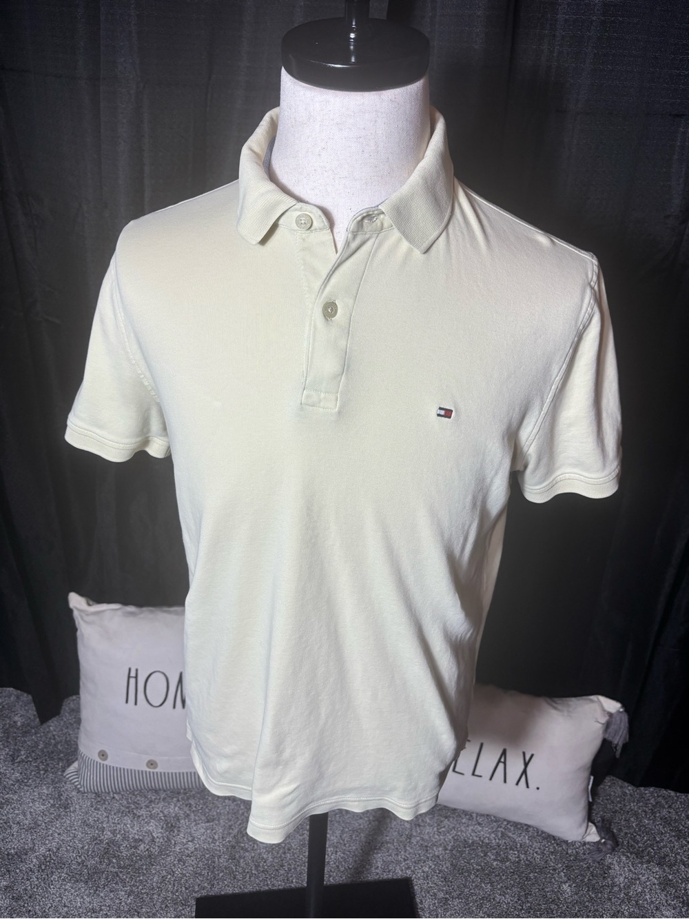 Tommy Hilfiger Men’s Cream Short Sleeve Polo